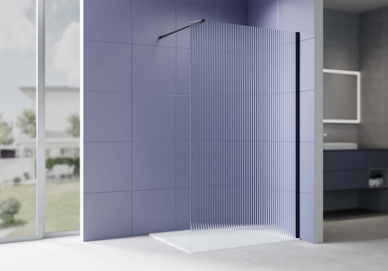 Душ.перегородка 120см Walk in Aquatek AQ.WI.120.2BL черн.
